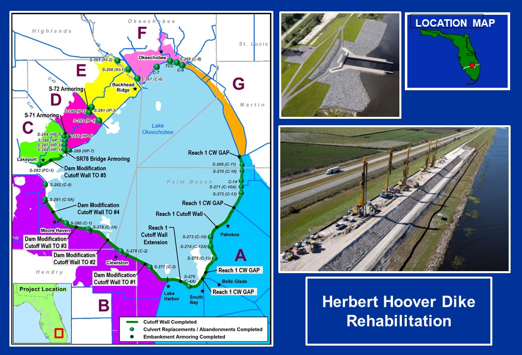 Map of Herbert Hoover Dike project area Map of Herbert Hoover Dike project area